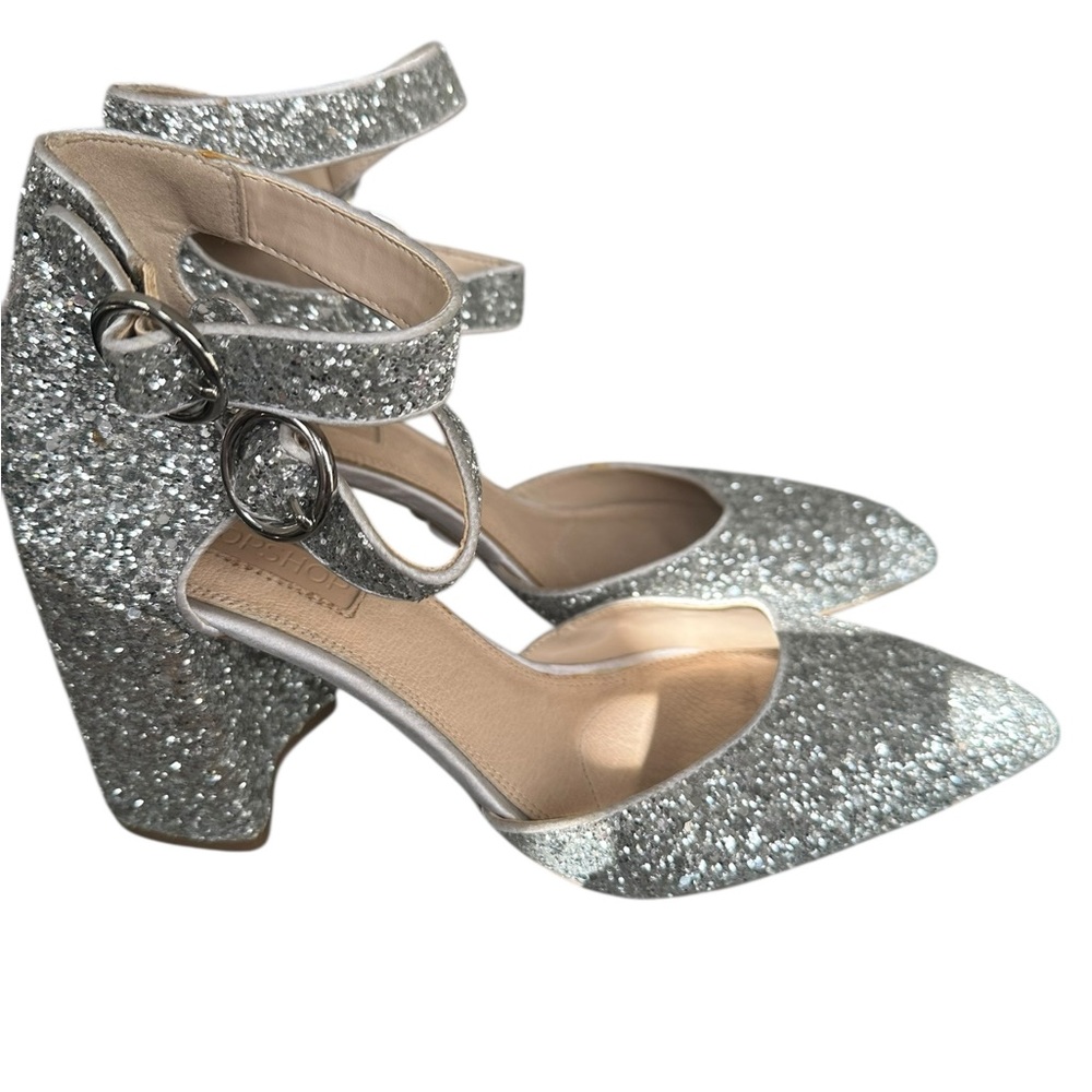 TOPSHOP Silver Glitter Women's‎ Shoes 8 NWT